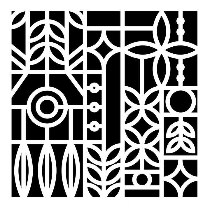 Sablon constructii 3D Agix, 50x50cm, reutilizabil, plastic