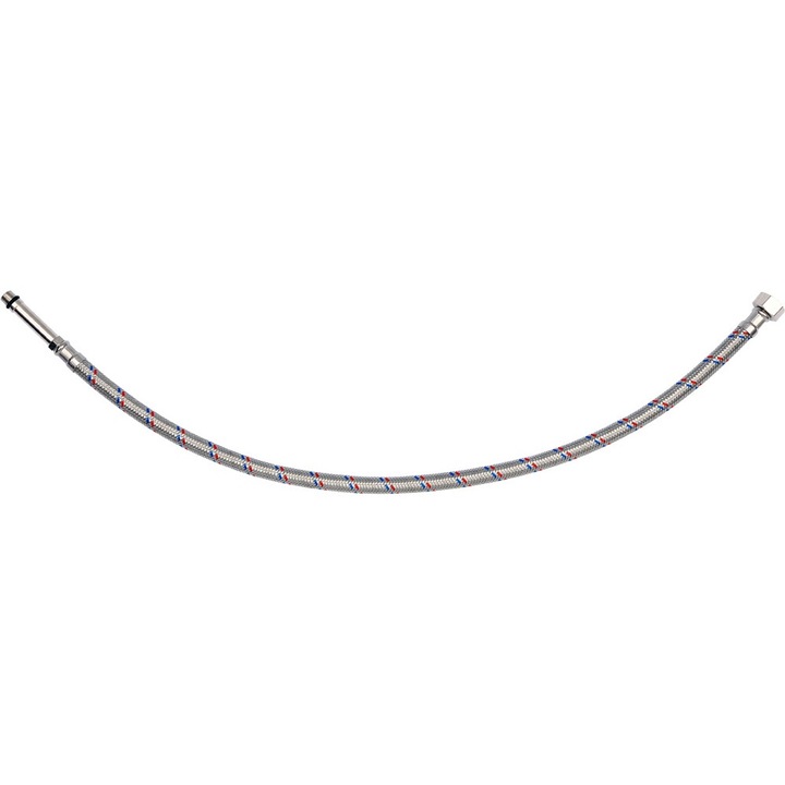 Rugalmas Fala csaptelep csatlakozó, rozsdamentes acél, 3/8" x M10, 600 mm, ezüst