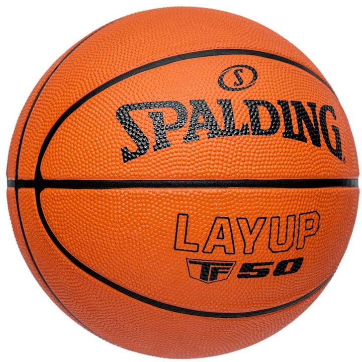 Minge basket Layup TF-50, Spalding, Cauciuc, Marime 7, Portocaliu