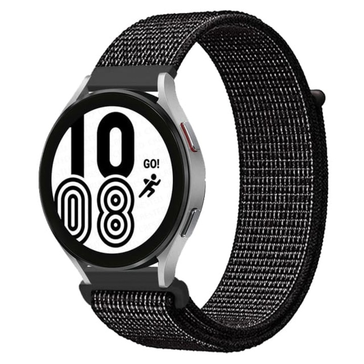 Nylon Quick Release 20 mm-es textilszíj, kompatibilis a Classic Samsung Active / Active 2 / Galaxy Watch / Huawei Watch GT 2 / GT 3 42 mm / Amazfit BIP GTS 2 3 4 / GTR GTS mini, szélessége 20 mm, fényvisszaverő fekete