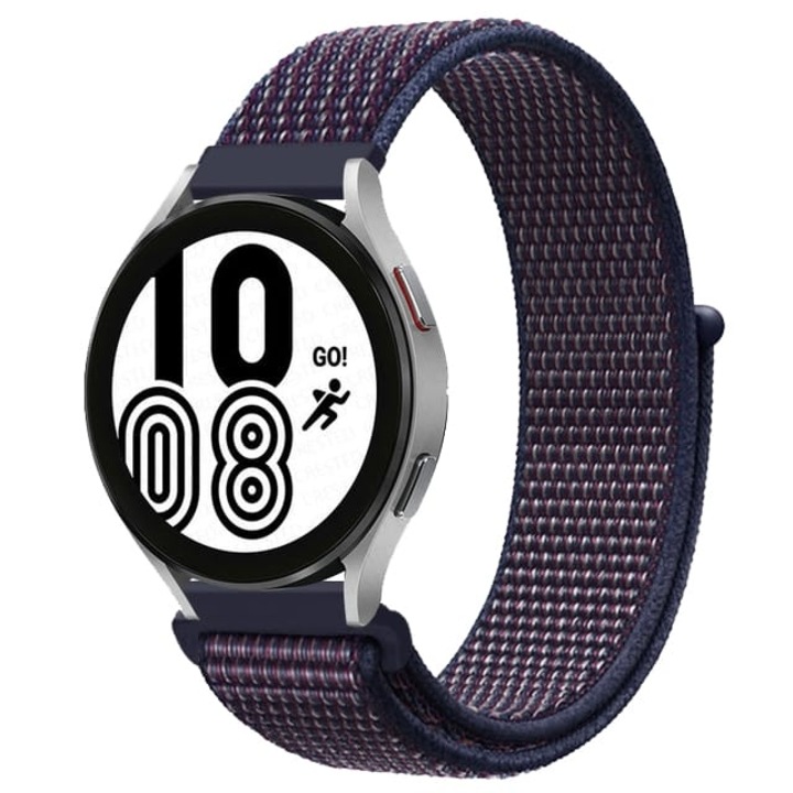 Gyorskioldó nylon textil szíj 20 mm, kompatibilis a Classic Samsung Active / Active 2 / Galaxy Watch / Huawei Watch GT 2 / GT 3 42 mm / Amazfit BIP GTS 2 3 4 / GTR GTS mini, szélesség 20 mm, Indigo