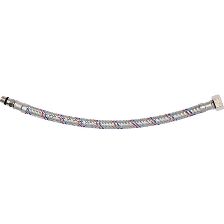 Racord flexibil baterie Fala, Inox, 3/8" x M10, 300 mm, Argintiu