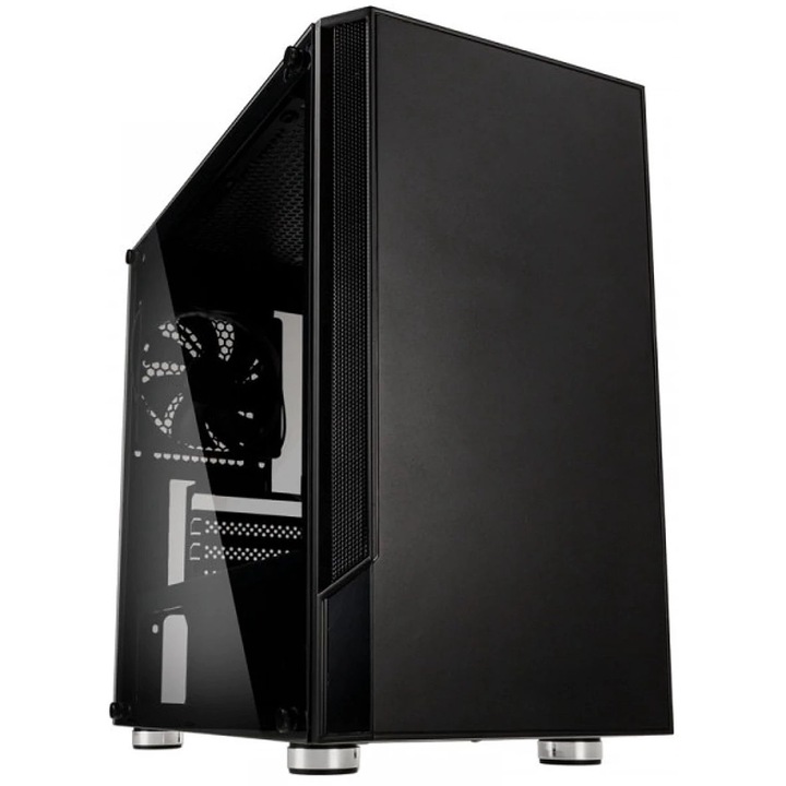 Кутия Kolink Citadel Tempered Glass, Micro-ATX, Черен