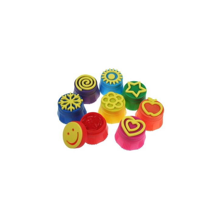 Set vopsele pentru pictura cu degetul, Titanum, 8x25 ml, Multicolor