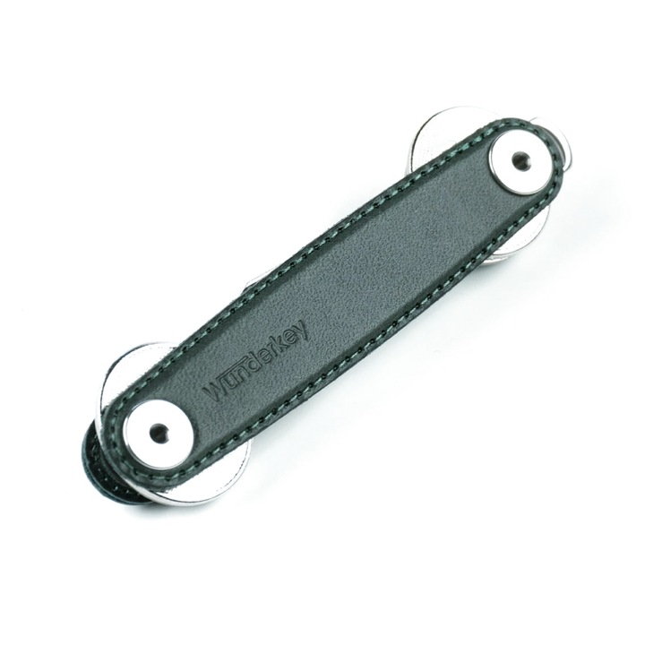 Multifunkcionális kulcstartó Wunderkey Leather Oxford Green zöld természetes bőr