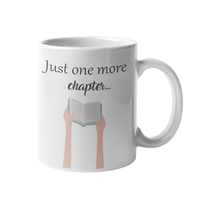 Cana Just one more chapter, Inedit Print, CP24, Ceramica, Alb, 330 ml