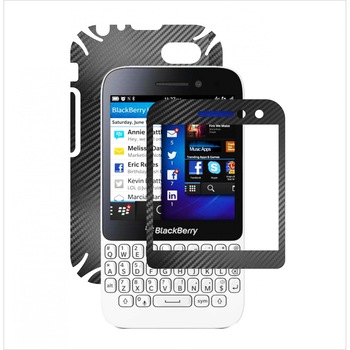 Folie de protectie Carbon Skinz, Husa de tip Skin Adeziv pentru Carcasa, Carbon Negru dedicata Blackberry Q5 Folie de protectie Carbon Skinz, Husa de tip Skin Adeziv pentru Carcasa, Carbon Negru dedicata Blackberry Q5