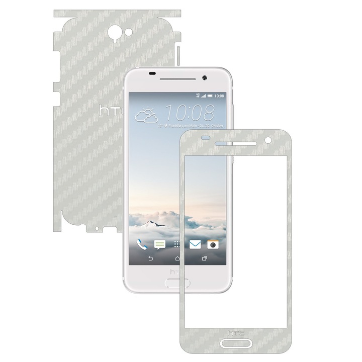 Защитен филм Carbon Skinz, Adhesive Skin Cover for the Case, White Carbon, посветен на HTC One A9 Aero
