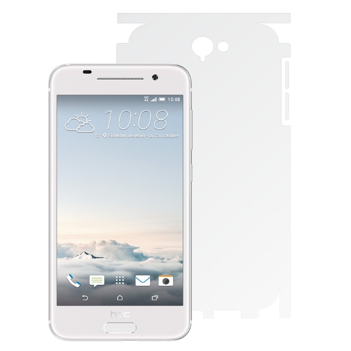 Skinz Ultra-Clear HD Invisible Protection Film, Adhesive Skin Transparent Cover за кутията и страните, посветен на HTC One A9 Aero