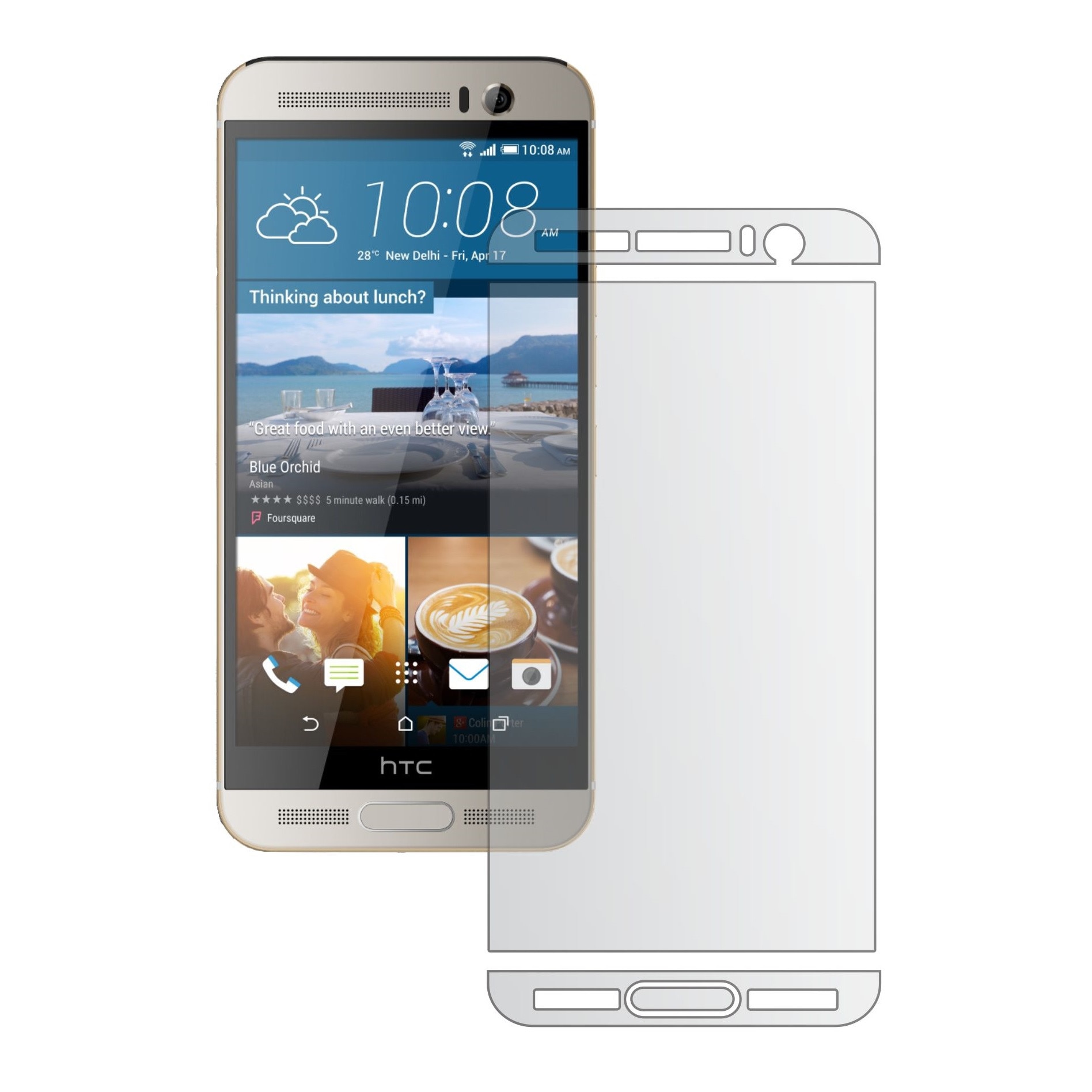 Folie Protectie Ecran, Acoperire Totala, Adeziva si Foarte Flexibila, Invisible Skinz Ultra-Clear AutoRegeneranta pentru HTC One M9+ Plus