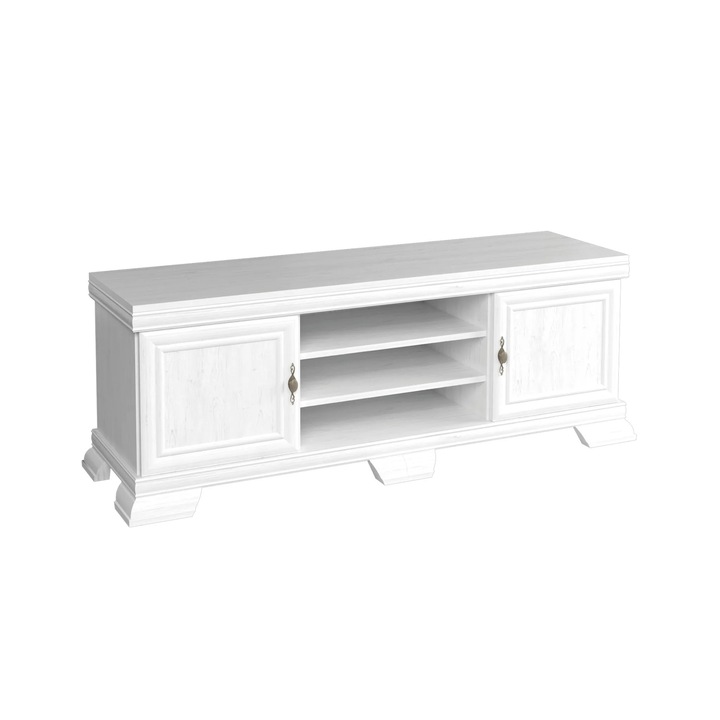 Comoda Kora KRT2, Alb antichizat, 59x158x46cm