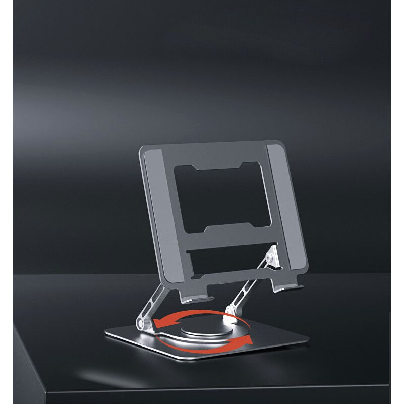 Suport Aluminium MTP pentru laptop, Baza rotativa 360 grade, Unghi de ...