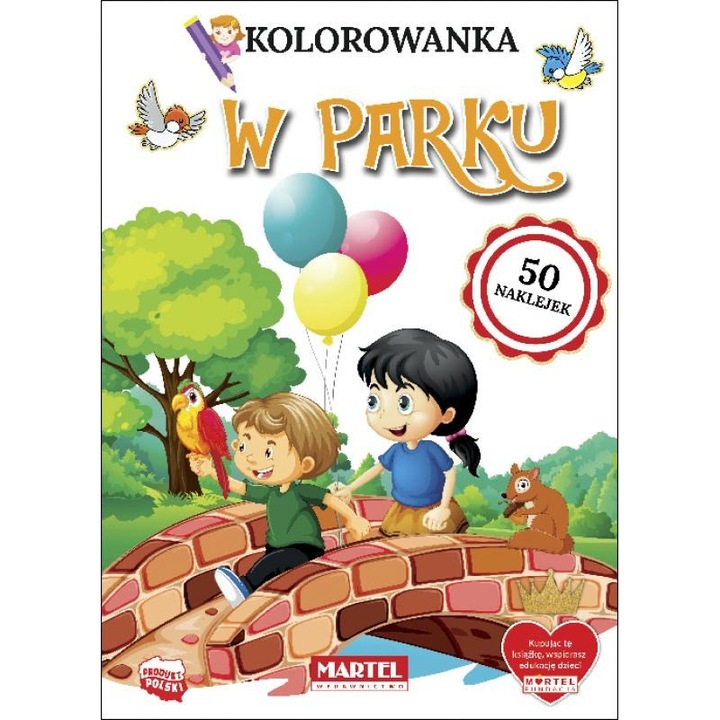 Kifestőkönyv, Martel, Matricák, Park, Többszínű, 7+