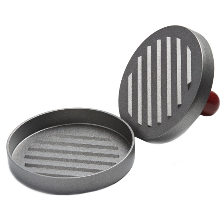 Presa burger cu maner de lemn 12 cm