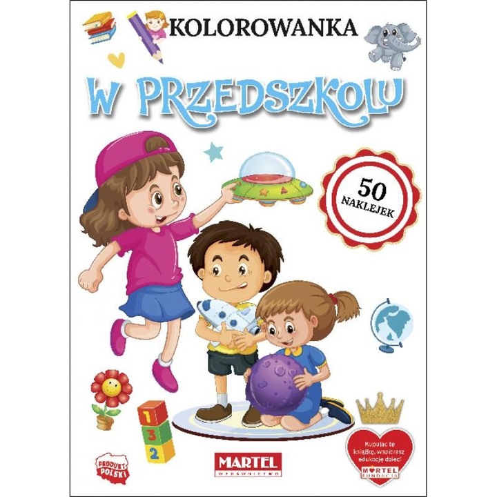 Kifestőkönyv, Martel, Matricák, Óvoda, Többszínű, 3+