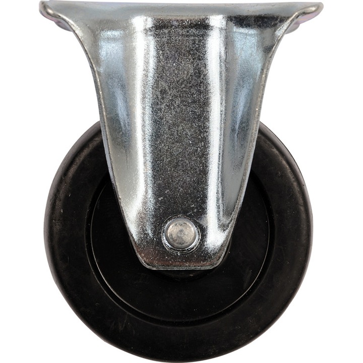 Roata fixa, Vorel, Polipropilena, 50 mm, Negru/Argintiu