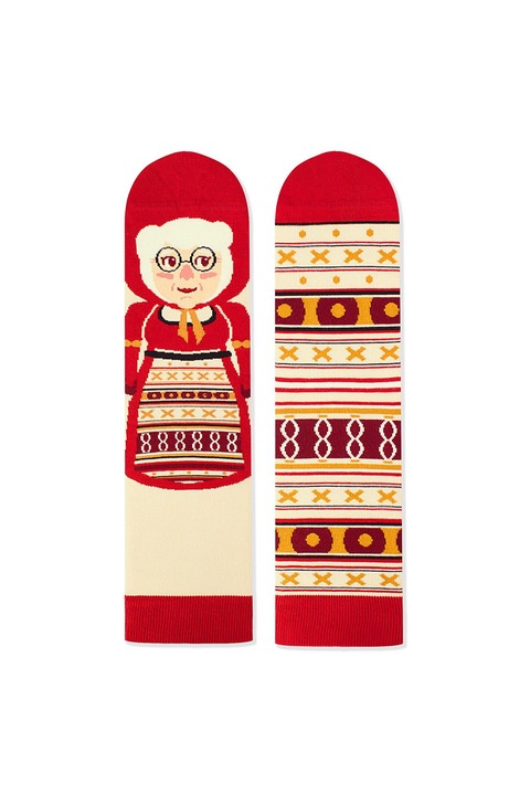 Чорапи от био памук ARTY SOCKS Grandma, 31-34 EU, Екрю