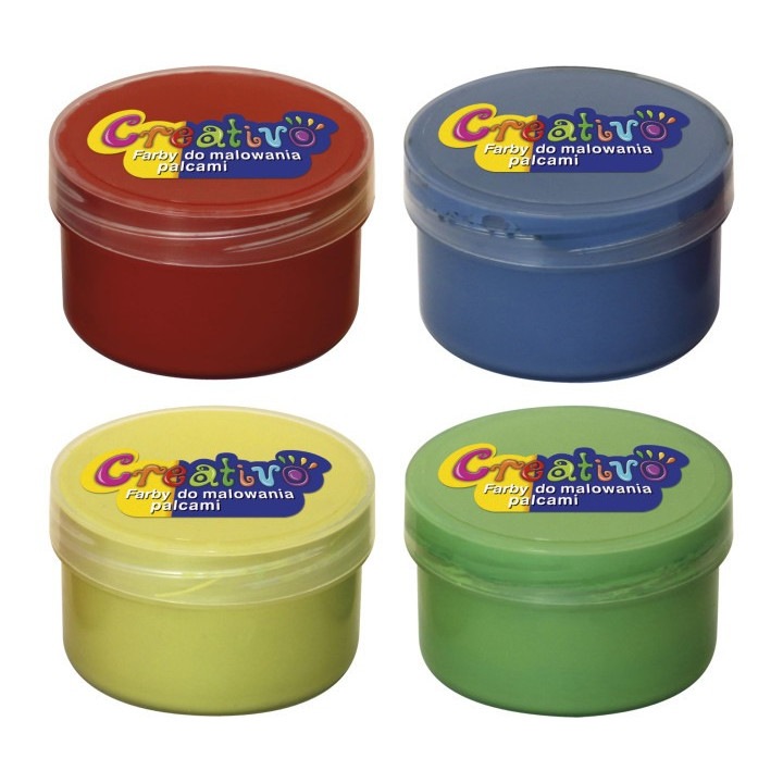 Set 4 vopsele pentru pictura cu degetul, Astra Creativo, Multicolor