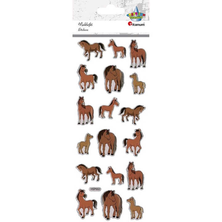 Matricák, Titán, Lovakkal, 18db, Barna