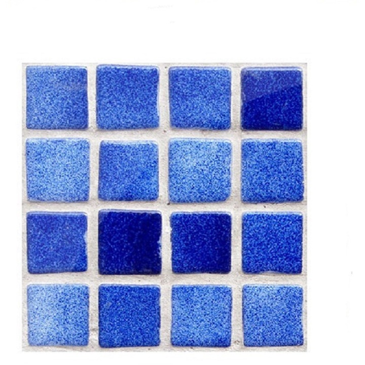 Stickere decorative pentru faianta sau perete Luxer, Set 18 buc, Mozaic Albastru, 10x10 cm