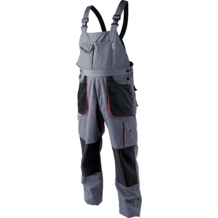 Yato munkaoverall, 7 zsebes, pamut/poliészter, szürke, L