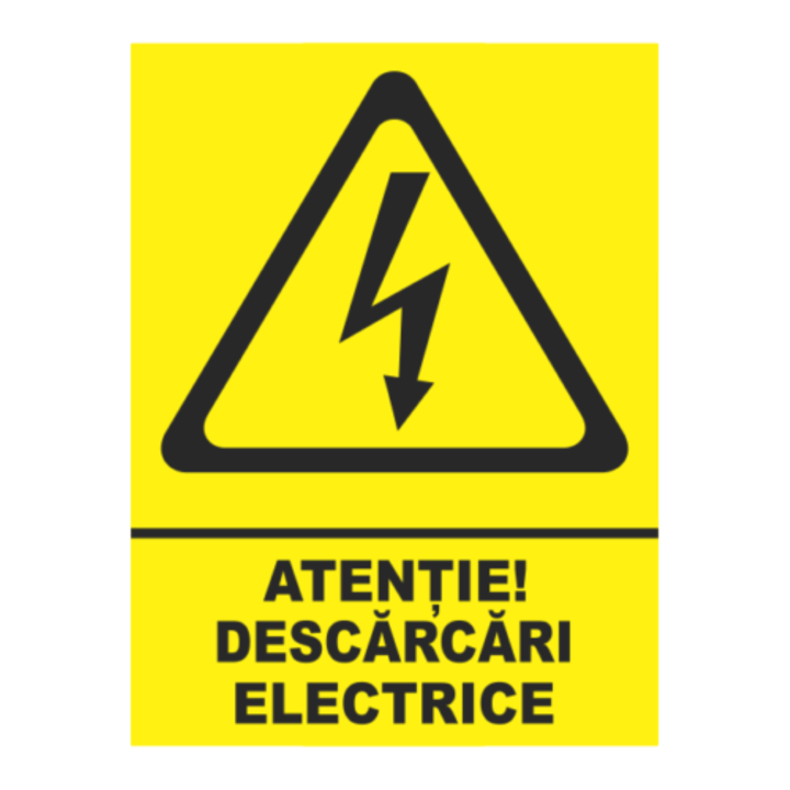 Sticker decorativ, indicator descarcari electrice, autocolant, 148x210mm A5