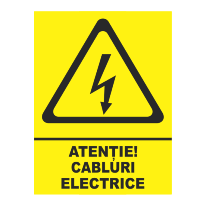Sticker decorativ, indicator cabluri electrice, autocolant, 841x1189mm A0