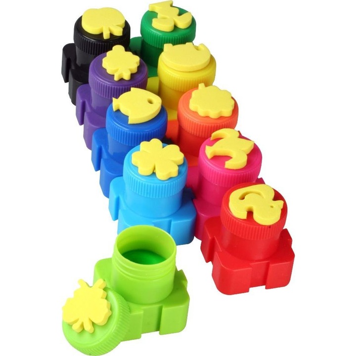 Set pentru pictura cu degetul, Titanum, 10 culori, Multicolor