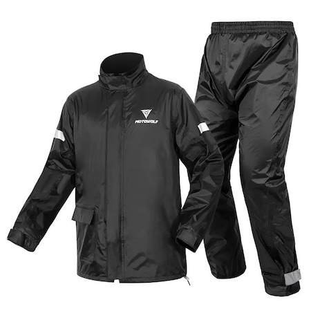 Echipament Moto Impermeabil si Respirabil Motowolf, Unisex, Negru, Marime M - Geaca si Pantaloni