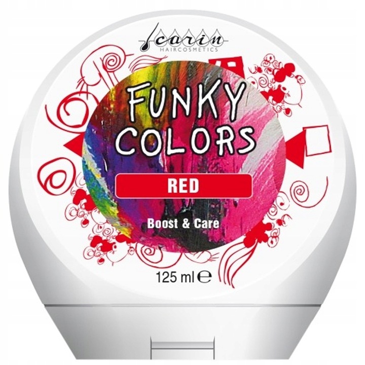 Balsam pentru colorare, Carin Funky, Rosu, 125ml