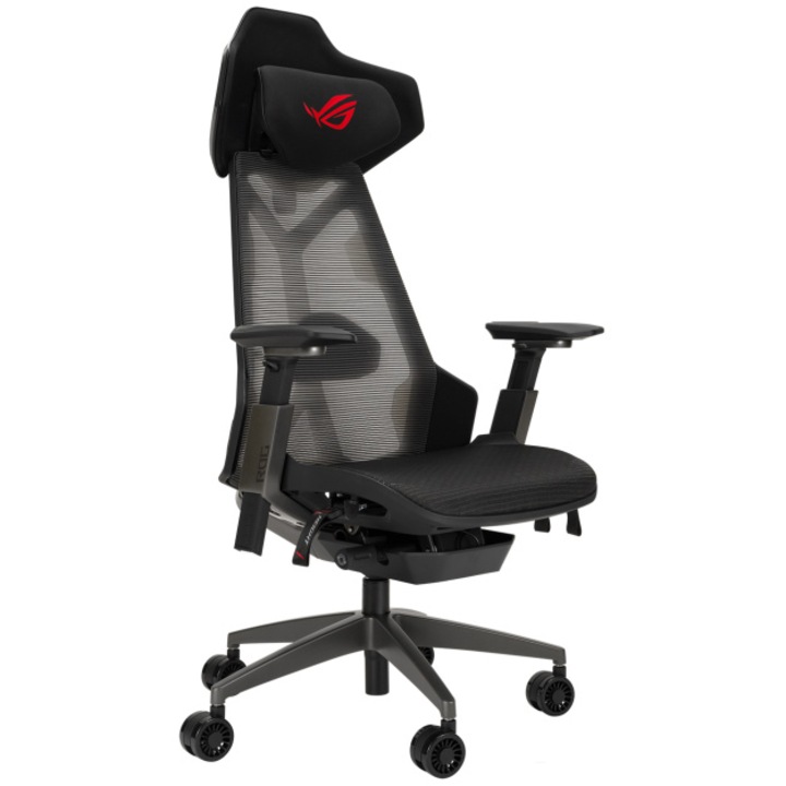Scaung gaming ASUS ROG DESTRIER ERGO, design Cyborg, panou acustic ...