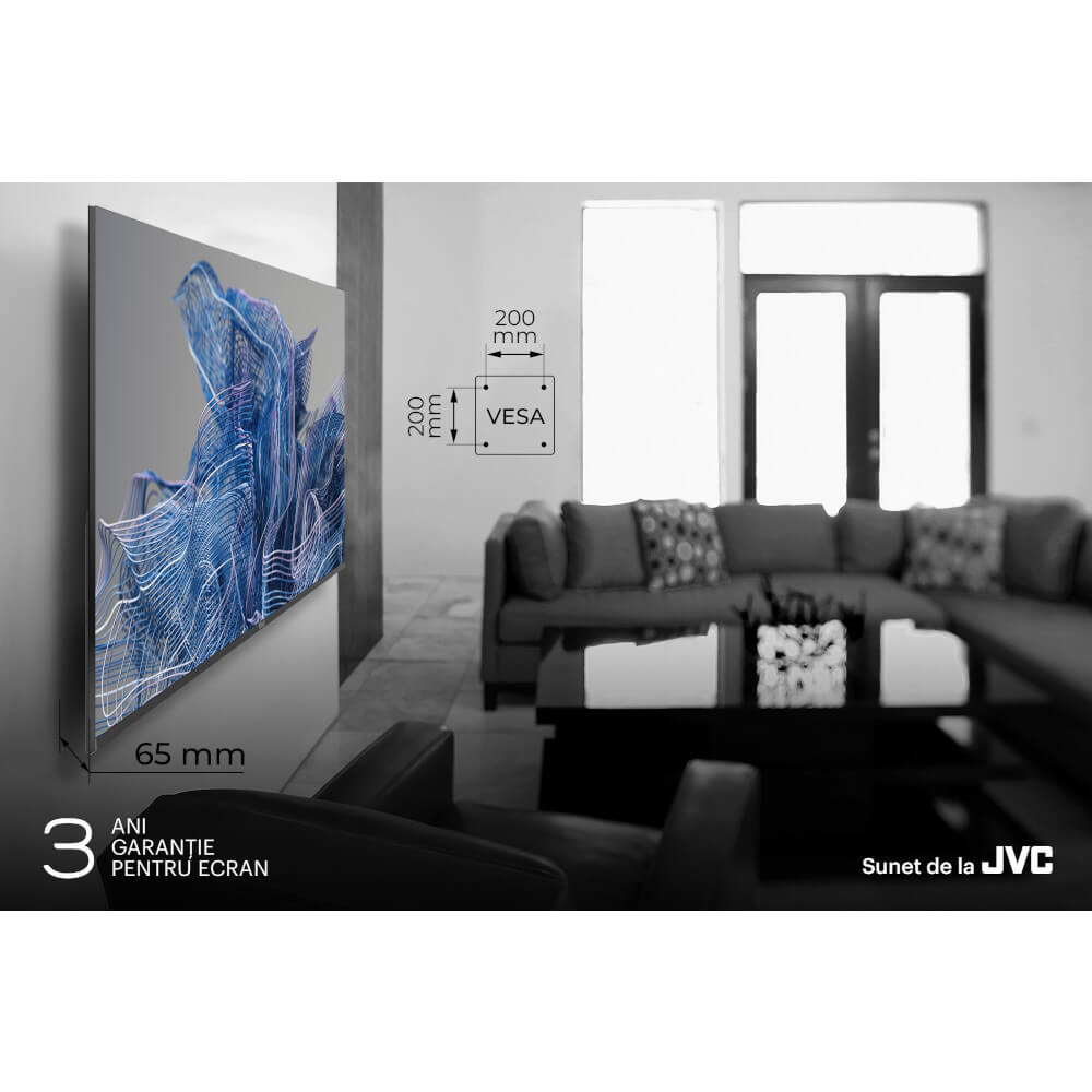 Televizor Smart LED Kivi 55U750NB, 140 cm, Ultra HD 4K, Clasa G - eMAG.ro