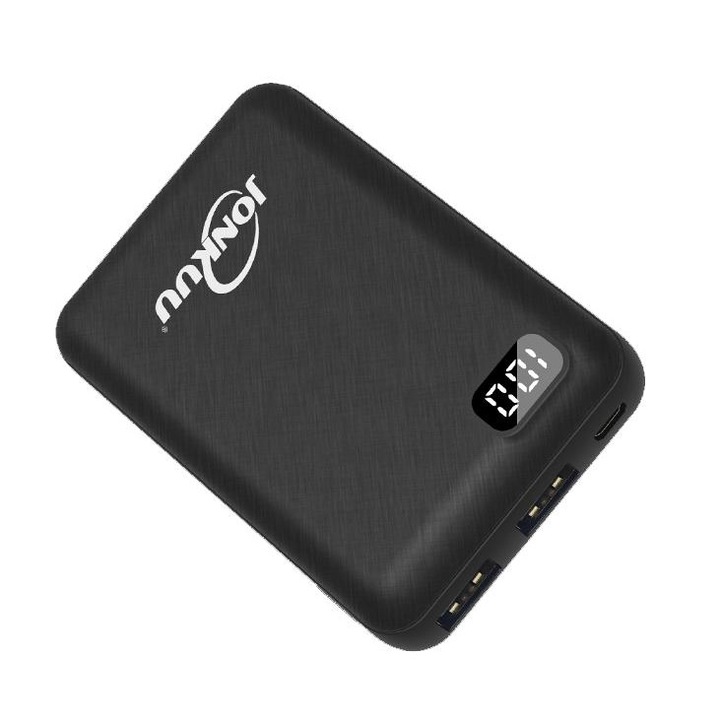Baterie extrena, Jonkuu,10000mAh, Fast Charge, 2 x USB, Micro USB, Digital Display, Negru