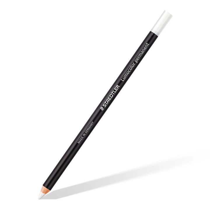Водоустойчив молив за маркиране, Staedtler, бял