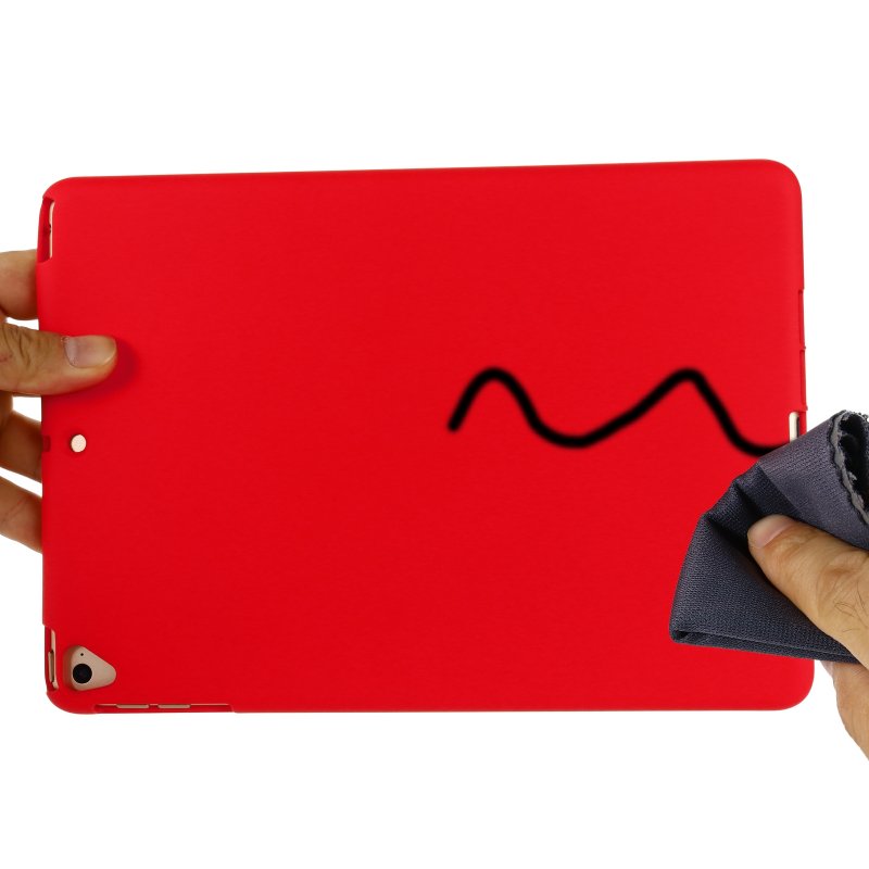 Husa Ultraslim Sigloo, Shockproof, realizata din Lichid Siliconic, pentru tableta iPad 10.2 Inch, model 9/8/7 2021/2020/2019, Red