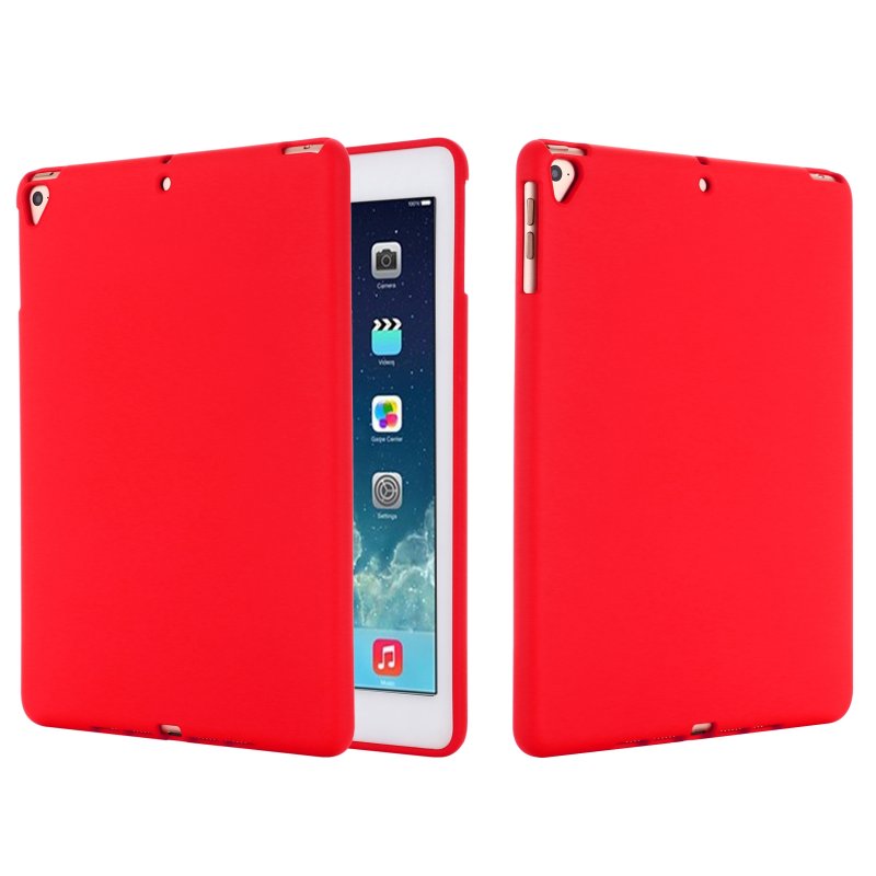 Husa Ultraslim Sigloo, Shockproof, realizata din Lichid Siliconic, pentru tableta iPad 10.2 Inch, model 9/8/7 2021/2020/2019, Red