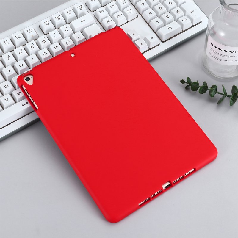 Husa Ultraslim Sigloo, Shockproof, realizata din Lichid Siliconic, pentru tableta iPad 10.2 Inch, model 9/8/7 2021/2020/2019, Red