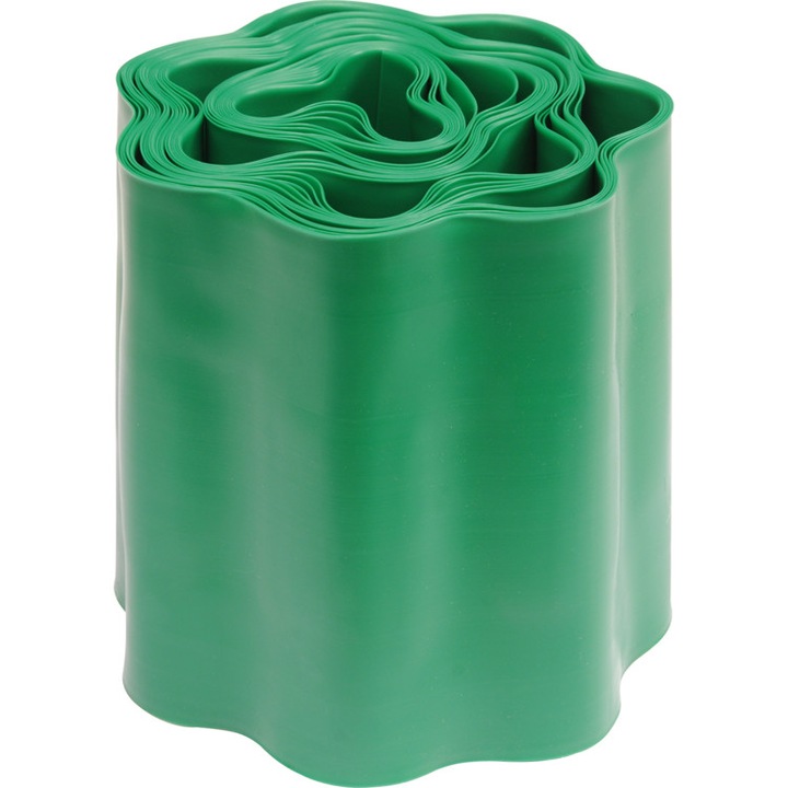Bordura gazon Flo, Plastic, 15 cm x 9 m, Verde