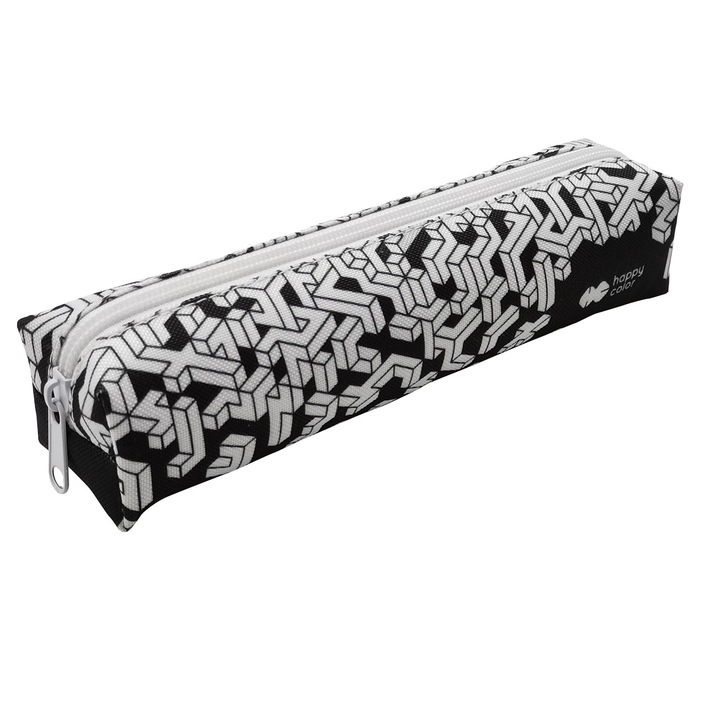 Kis tolltartó, Happy Color, poliészter, 21 x 4 x 4 cm, fehér/fekete
