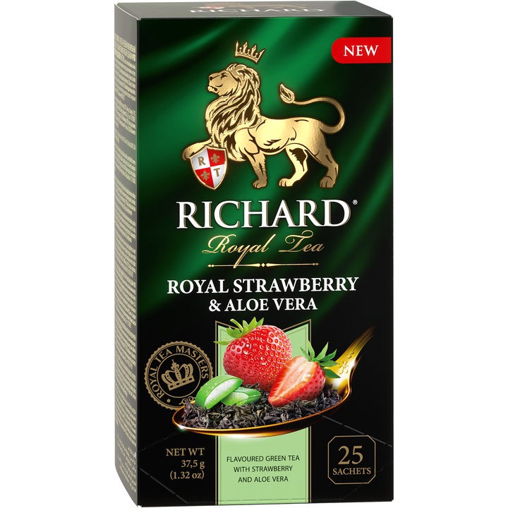 Richard Royal Eper & Aloe Vera, ízesített zöld tea, 25 filter x 1,5g
