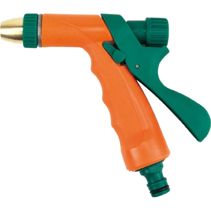 Pistol de pulverizare reglabil, Flo, ABS, Portocaliu/Verde