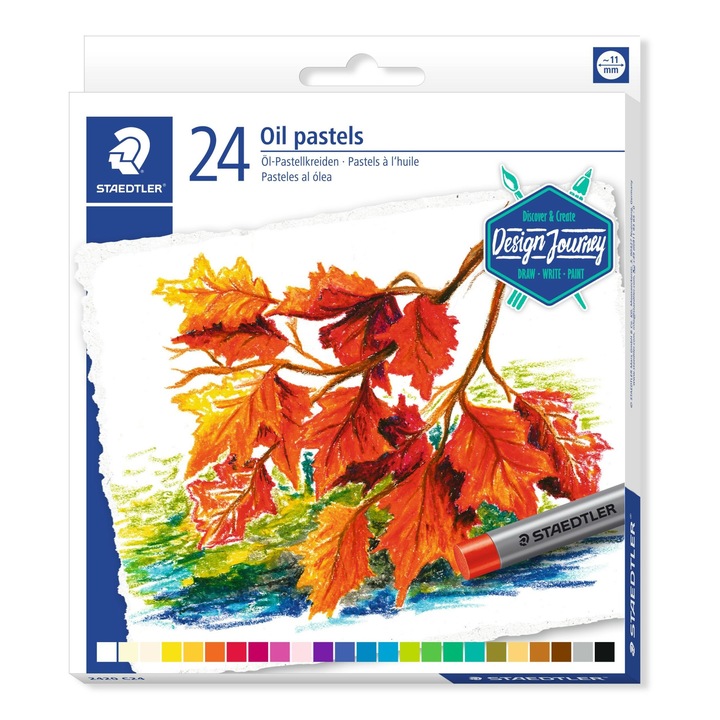 Set 24 pasteluri in ulei, Staedtler, Multicolor