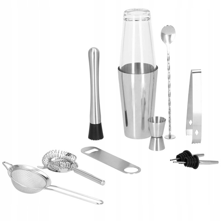 Cocktail Shaker készlet csaposoknak 400/700 ml, KI9, 11 darab