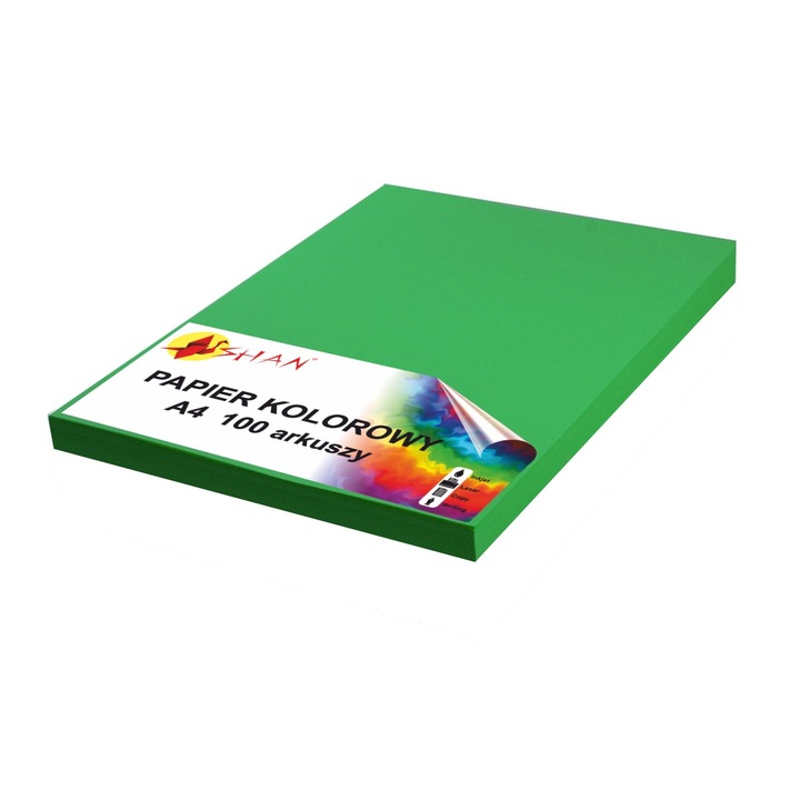 Top 100 coli hartie A4, Shan, 1026893224, Verde