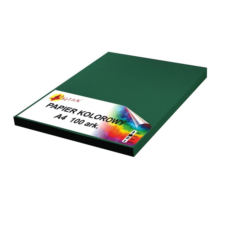 Top 100 coli hartie A4, Shan, 1036292688, Verde inchis