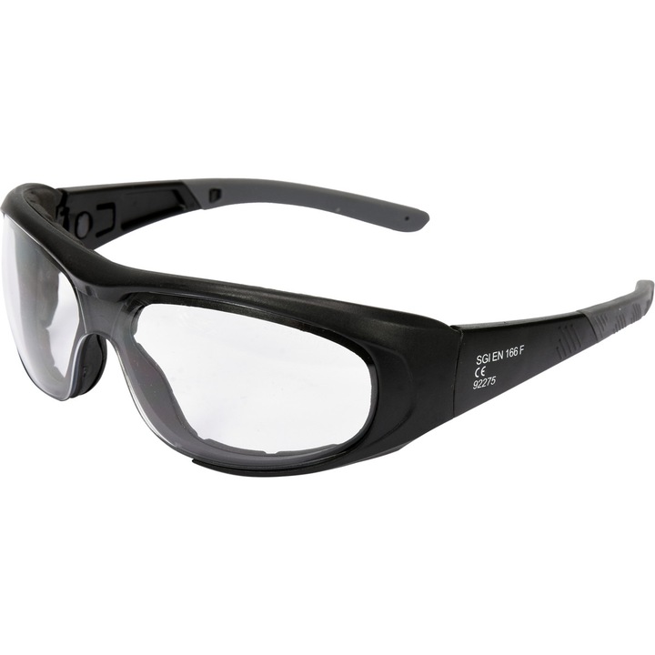 Ochelari de protectie cu curea, Yato, Plastic/Policarbonat, Negru/Transparent