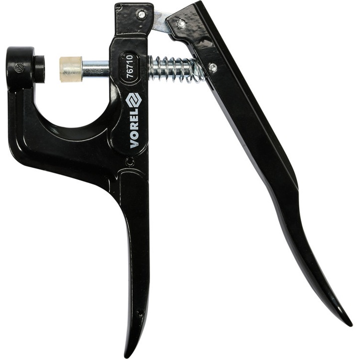 Presa manuala, Vorel, Pentru asamblare si fixare, Aluminiu, Otel, Negru, Argintiu