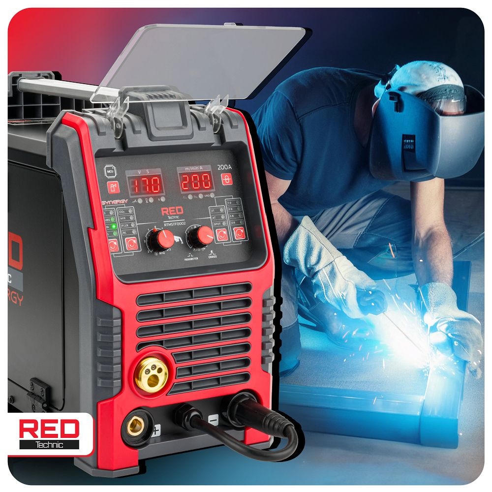 Aparat de sudura migomat, MIG / MAG / MMA, 200A, Red Technic