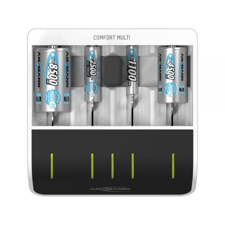 ANSMANN Comfort Multi зарядно за R6AA R3AAA R14C R20D и 9V