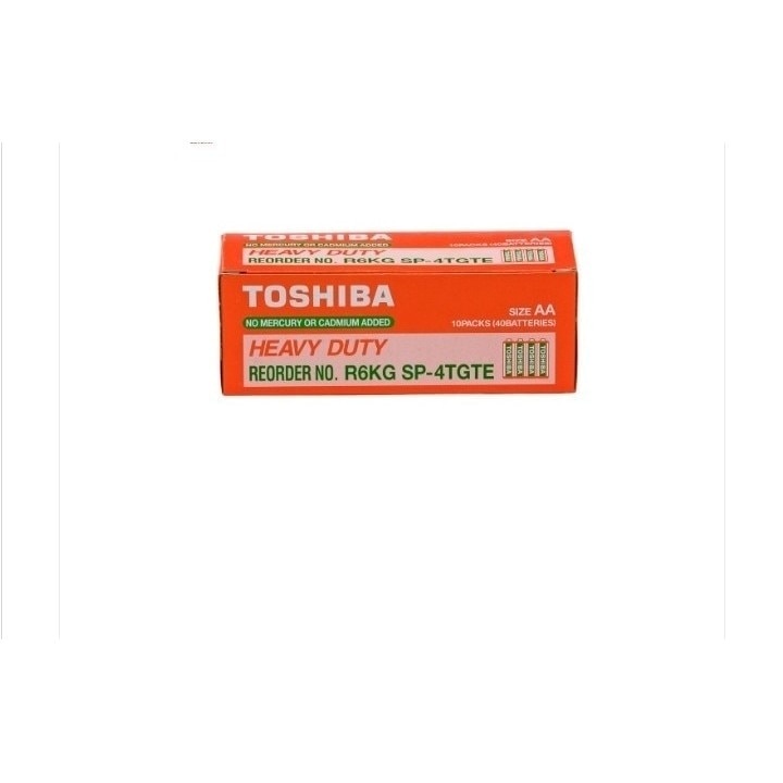 Baterii Toshiba, R6 AA, heavy duty, 40 bucati/cutie